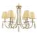 Подвесная люстра Crystal Lux с лампочками VICTORIA SP6 GOLD/AMBER+Lamps E14 Свеча