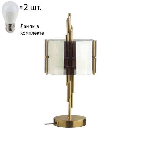 Настольная лампа Odeon Margaret с лампочками 4895/2T+Lamps E27 P45