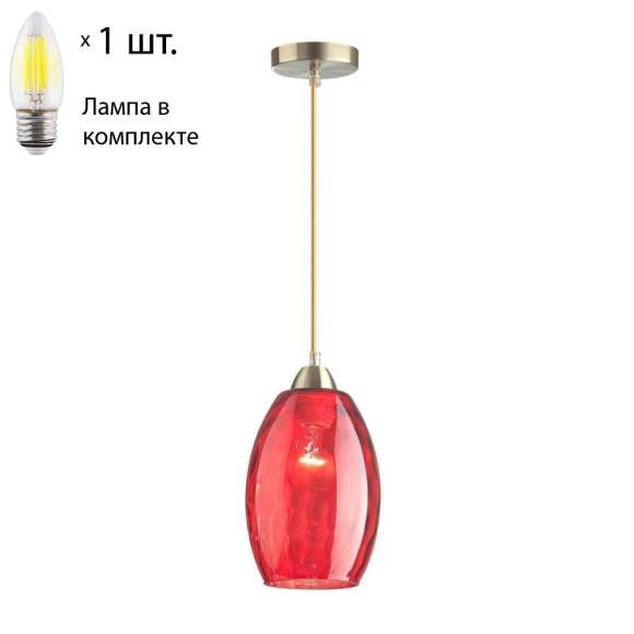 Подвесной светильник Lumion Sapphire с лампочкой 4488/1+Lamps E27 Свеча