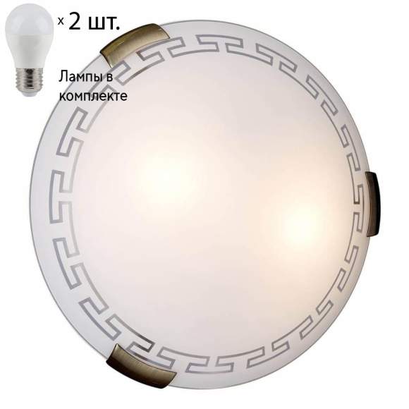 Настенно-потолочный Sonex Greca с лампочками 161/K+Lamps E27 P45
