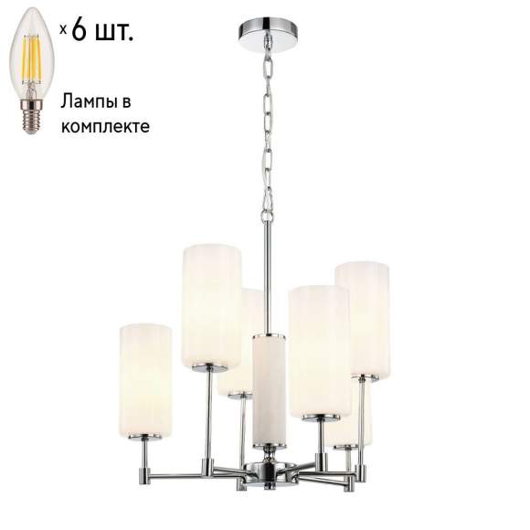 Подвесная люстра с лампочками Favourite Palmarius 2814-6P+Lamps E14 Свеча