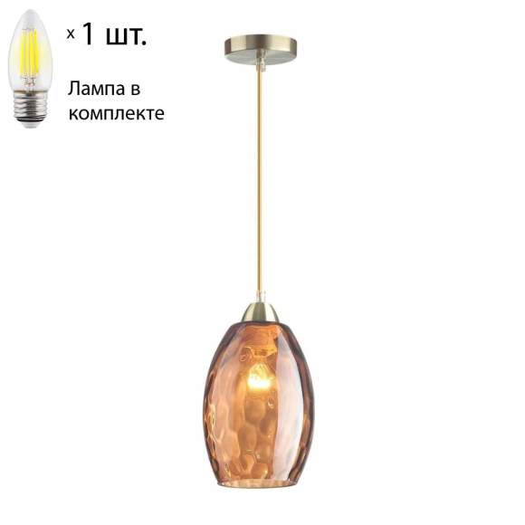Подвесной светильник Lumion Sapphire с лампочкой 4485/1+Lamps E27 Свеча