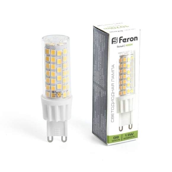 Светодиодная лампа G9 13W 4000K (белый) Feron LB-436 38153