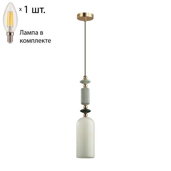 Подвесной светильник с лампочкой Odeon Light Candy 4861/1D+Lamps E14 Свеча