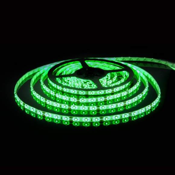 5м. Светодиодная лента зеленого цвета 2835, 12V, 4,8W, 60LED/m, IP20 Elektrostandard 2835/60Led 4,8W IP20 зеленый свет (a046022)