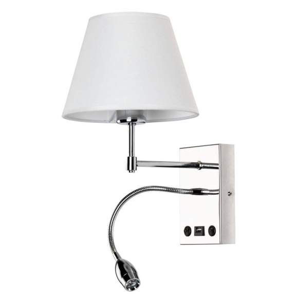 Бра с дополнительной лампой для чтения и USB Arte Lamp Elba A2581AP-2CC