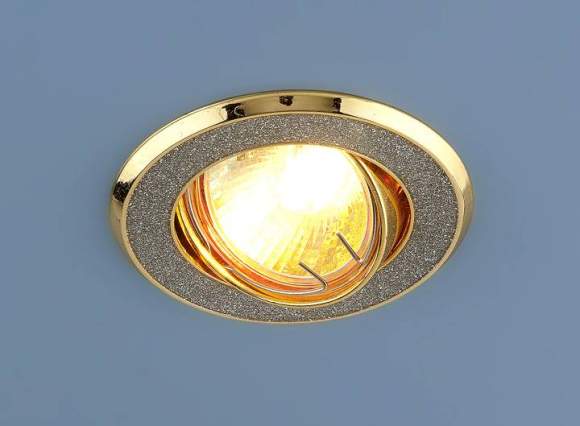 611 MR16  SL/GD серебряный блеск/золото Встраиваемый точечный светильник Elektrostandard 4690389000119 (a032238)
