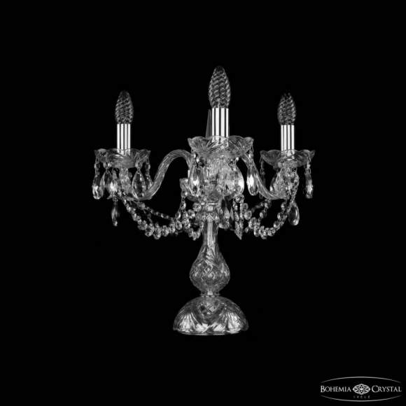 Настольная лампа Bohemia Ivele Crystal 1402 1402L/3/141-39 Ni