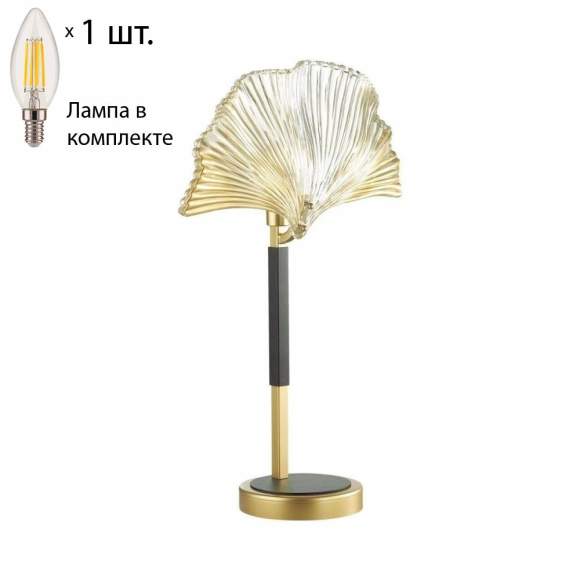 Настольная лампа Odeon Light Ventaglio с лампочкой 4870/1T+Lamps E14 Свеча