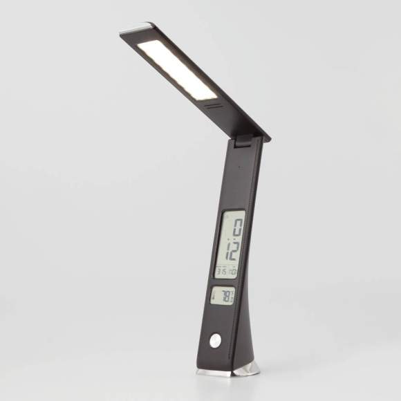 Светодиодная настольная лампа с часами Business Eurosvet 80504/1 черный (a043047)