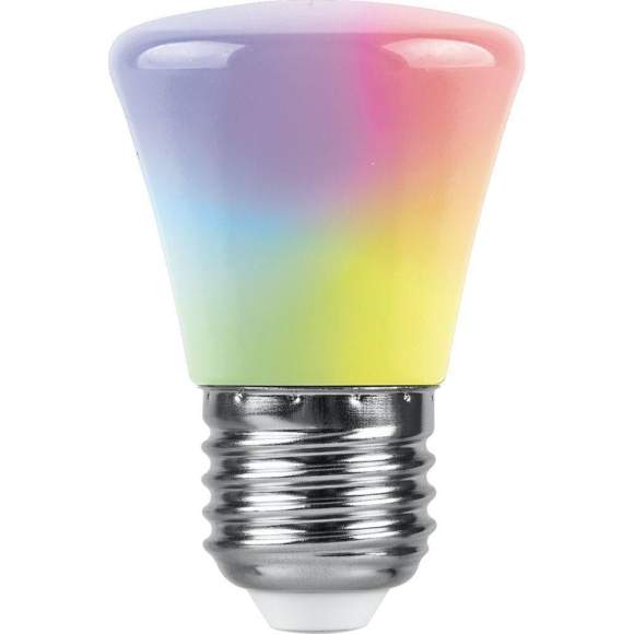 Светодиодная лампа для гирлянд белт-лайт CL25, CL50, E27 1W RGB Feron LB-372 38128
