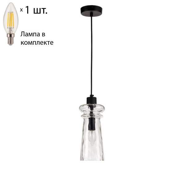Подвесной светильник Odeon Pasti с лампочкой 4966/1A+Lamps E14 Свеча