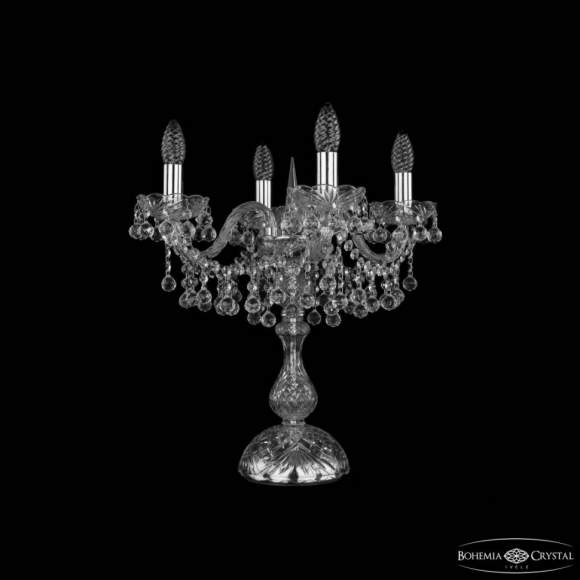 Настольная лампа Bohemia Ivele Crystal 1409 1409L/4/141-47 Ni