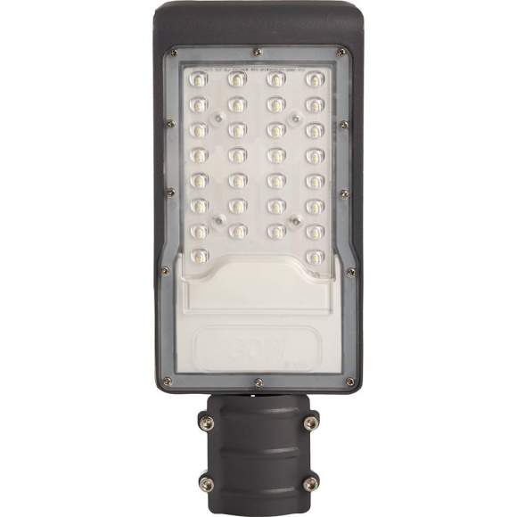Светодиодный уличный фонарь консольный на столб Feron SP3031 30W 6400K 230V, серый 32576
