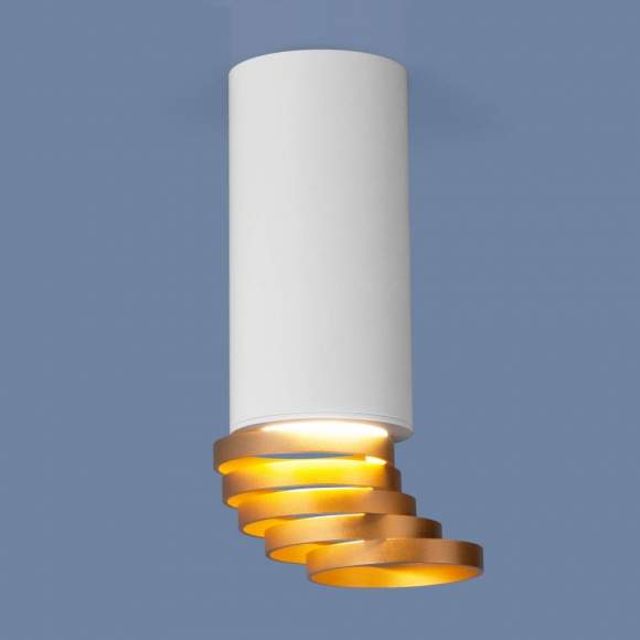 Потолочный накладной светильник Elektrostandard DLN102 GU10 белый/золото (a047748)