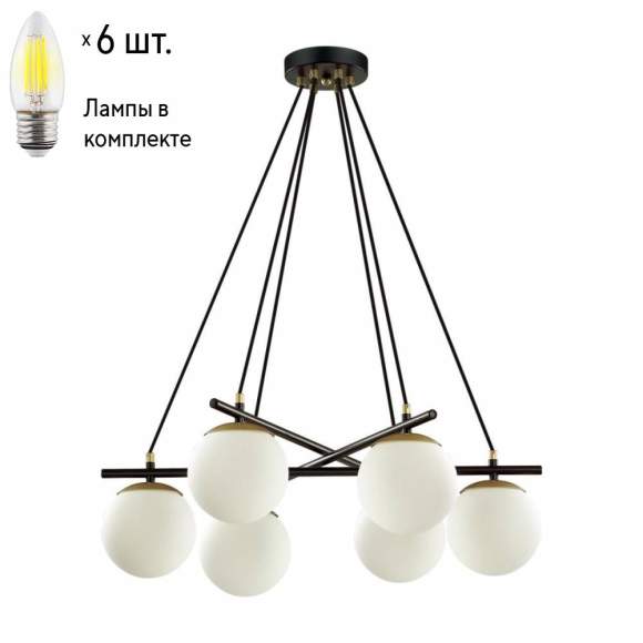 Подвесная люстра Lumion Randi с лампочками 5212/6+Lamps E27 Свеча