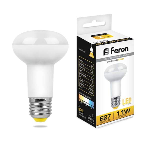 Светодиодная лампа E27 11W 2700K (теплый) R63 LB-463 Feron (25510)