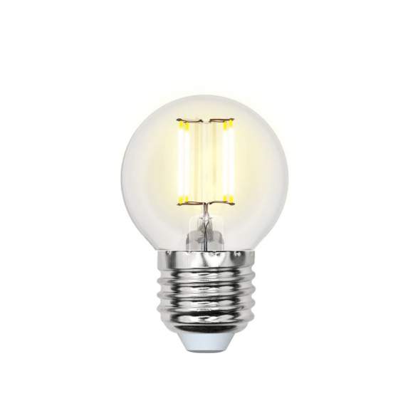 Филаментная светодиодная лампа E27 6W 3000K (теплый) Sky Uniel LED-G45-6W-WW-E27-CL PLS02WH (UL-00000196)