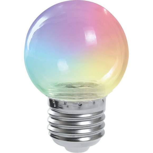 Светодиодная лампа для гирлянд белт-лайт CL25, CL50, E27 1W RGB Feron LB-37 38132