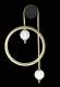 Настенный светильник Crystal Lux RODRIGO AP20W LED BLACK/GOLD