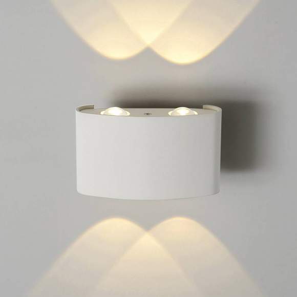1555 TECHNO LED TWINKY DOUBLE белый Уличный настенный светодиодный светильник Elektrostandard (a038419)