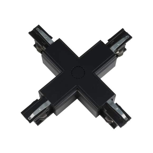 Соединитель Х-образный для трехфазного шинопровода Uniel UBX-A41 BLACK 1 POLYBAG (09748)