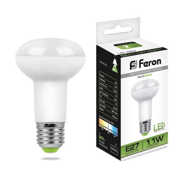 Светодиодная лампа E27 11W 4000К (белый) R63 LB-463 Feron (25511)