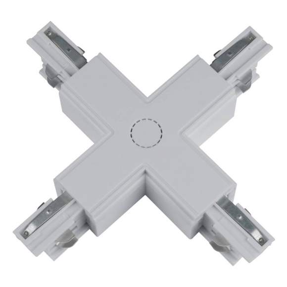 Соединитель Х-образный для трехфазного шинопровода Uniel UBX-A41 SILVER 1 POLYBAG (09749)