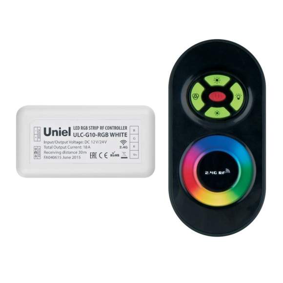 Контроллер для светодиодной ленты RGB 12/24V с пультом ДУ Uniel ULC-G10-RGB BLACK (11105)